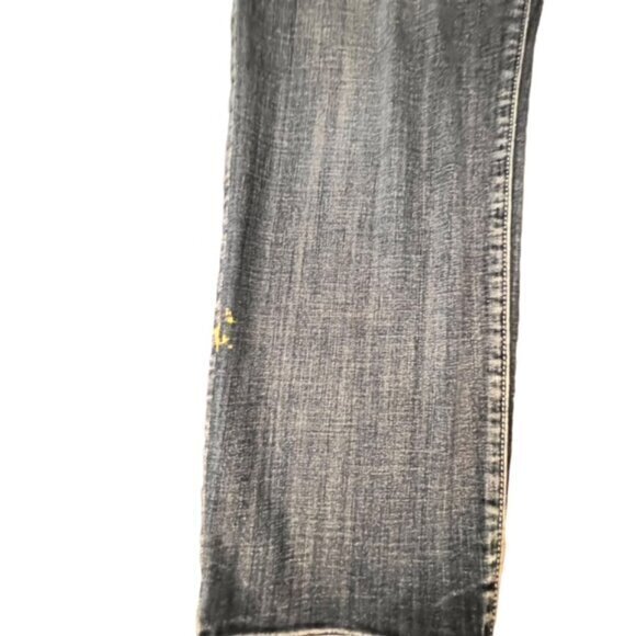 Chico Platinum Jeans Women Size 2 Blue Denim Dark Wash Straight W35 L26.5 BLING - Picture 6 of 16